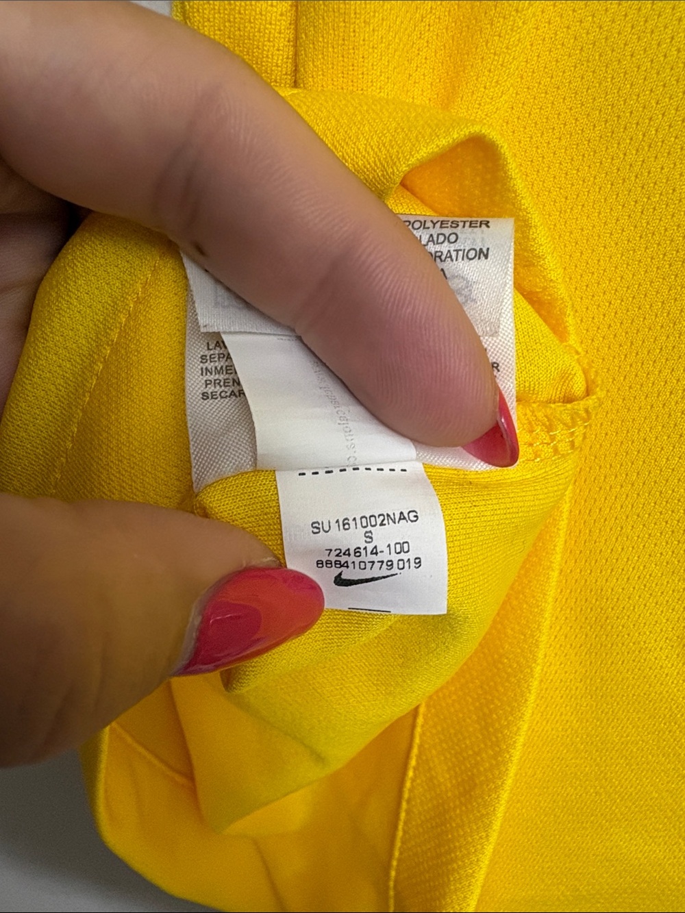 Nike Yellow and Green Team Brasileiro Soccer Jersey Neimar Jr - Picture 7 of 7